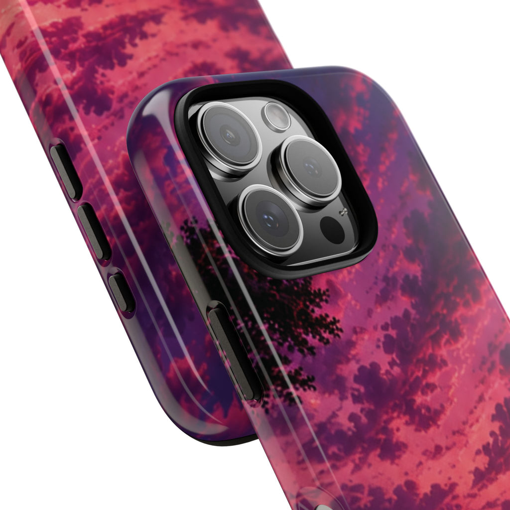 Sunset Mountain Phone Case — Purple Pink Scenic Tough Case