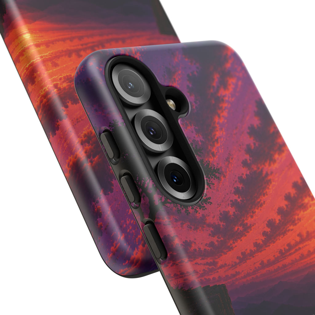 Sunset Serenity Phone Case – “A Place To Breathe, A Place To Heal” Inspirational Galaxy Case