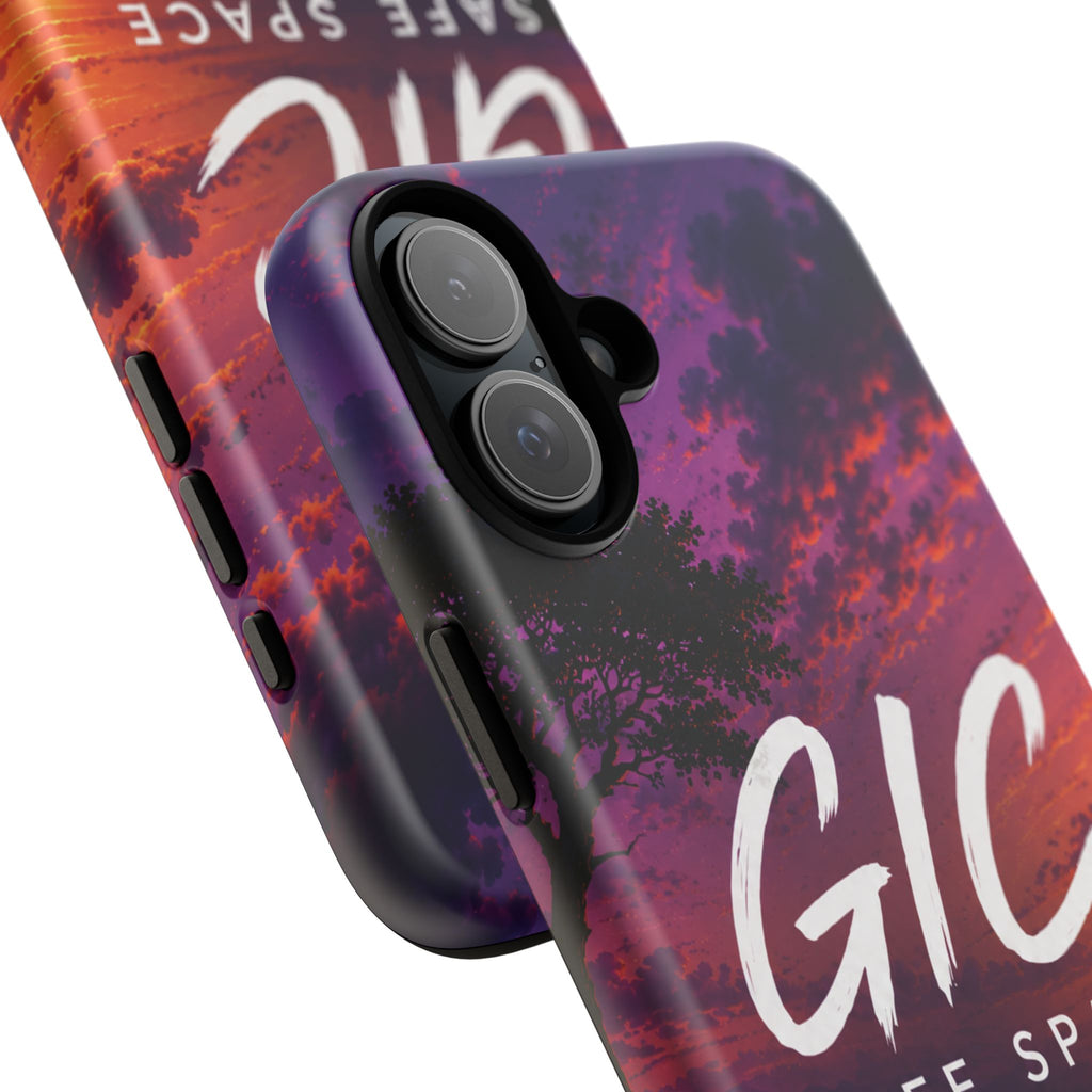 GIC Safe Space Tough Phone Case — "Greater Is Coming" Sunset Design