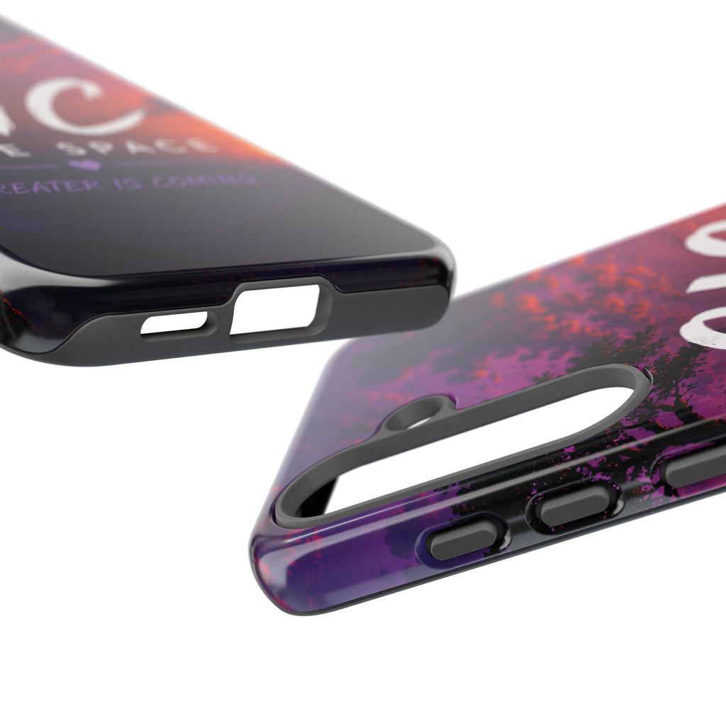 GIC Safe Space Tough Phone Case — "Greater Is Coming" Sunset Design