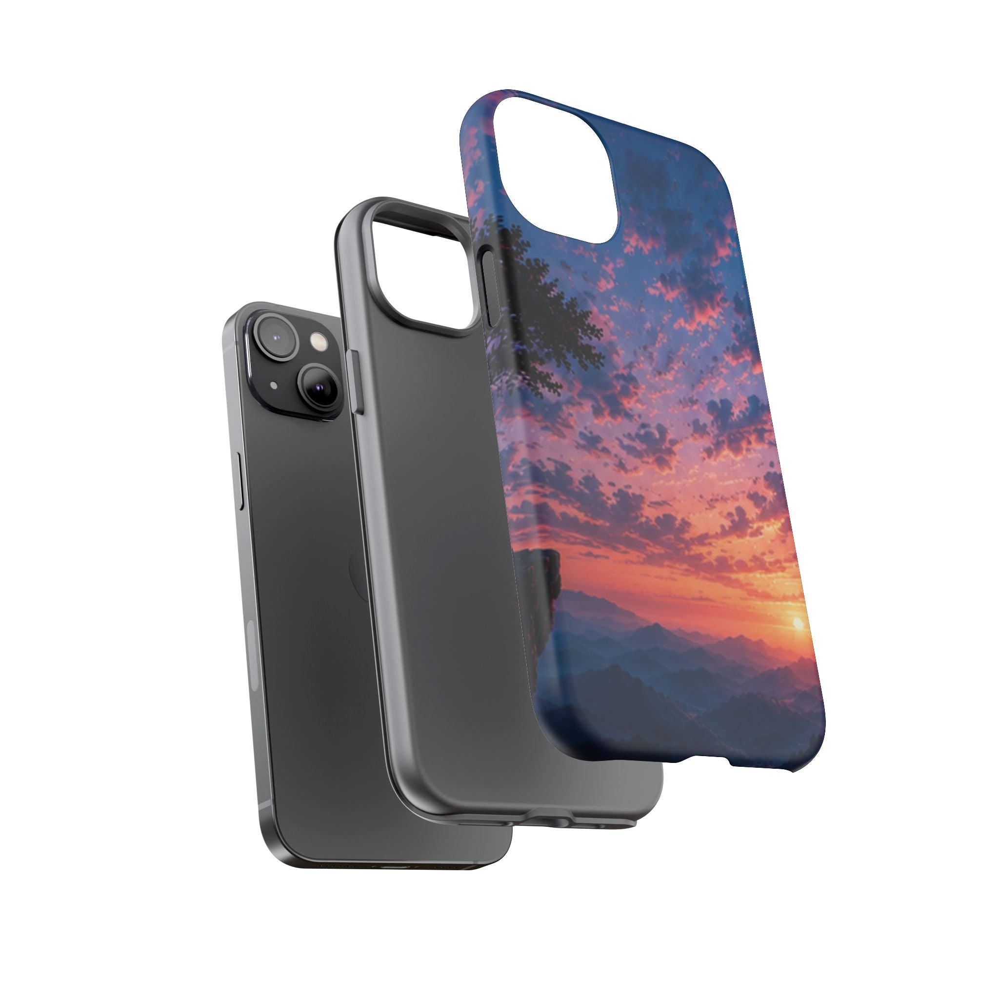 Sunset Mountain Phone Case — Tough Protective Phone Cover with Scenic Sunset Design
