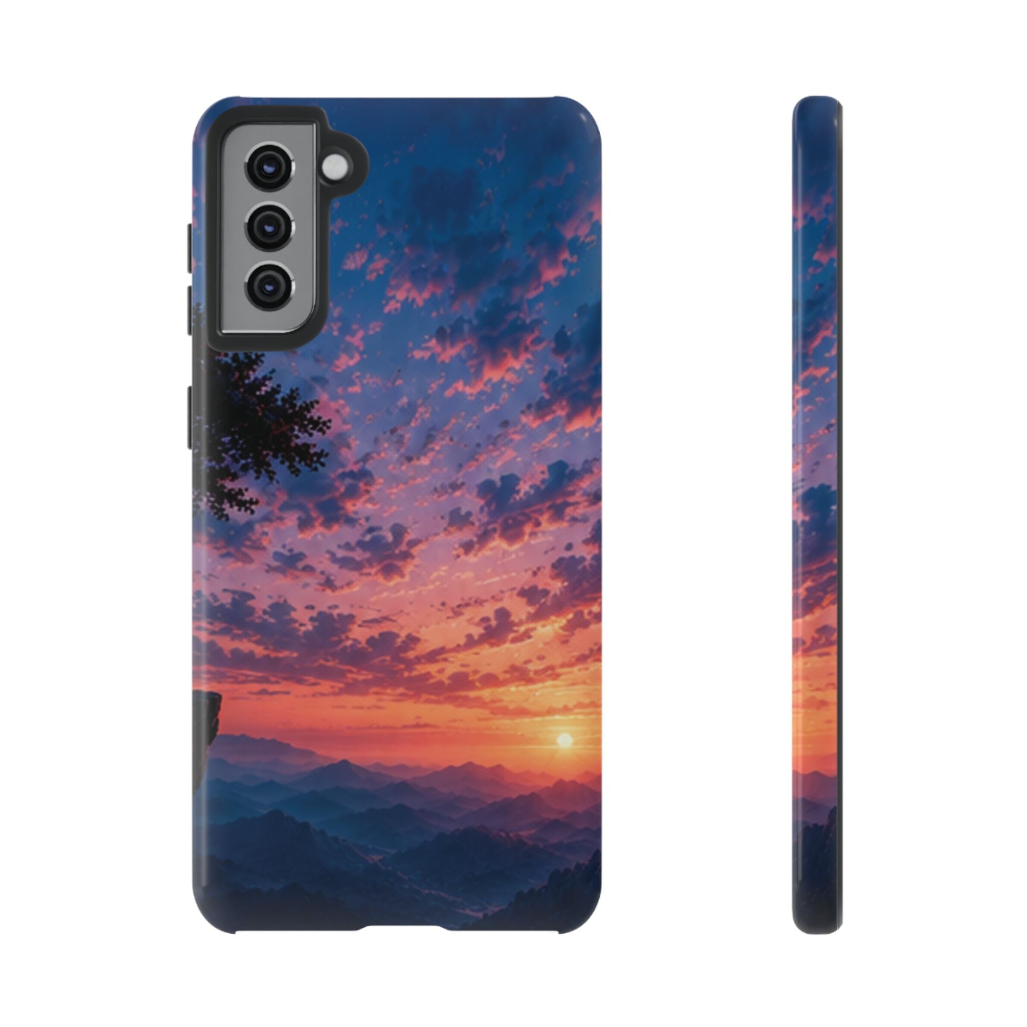 Sunset Mountain Phone Case — Tough Protective Phone Cover with Scenic Sunset Design