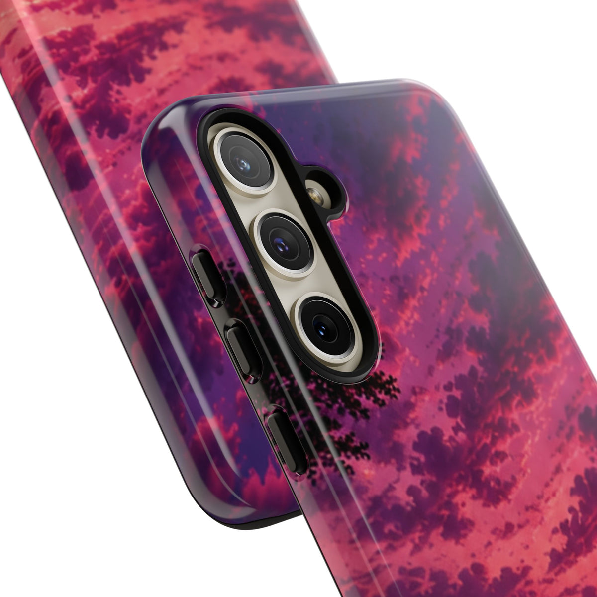 Sunset Mountain Phone Case — Purple Pink Scenic Tough Case