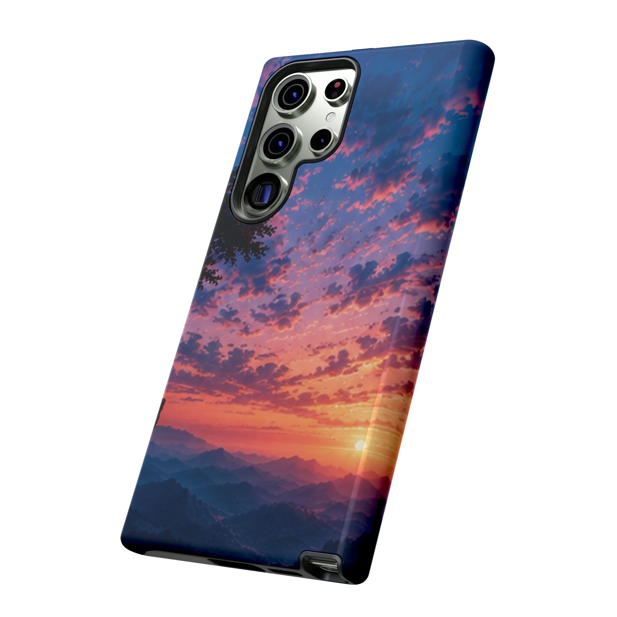 Sunset Mountain Phone Case — Tough Protective Phone Cover with Scenic Sunset Design