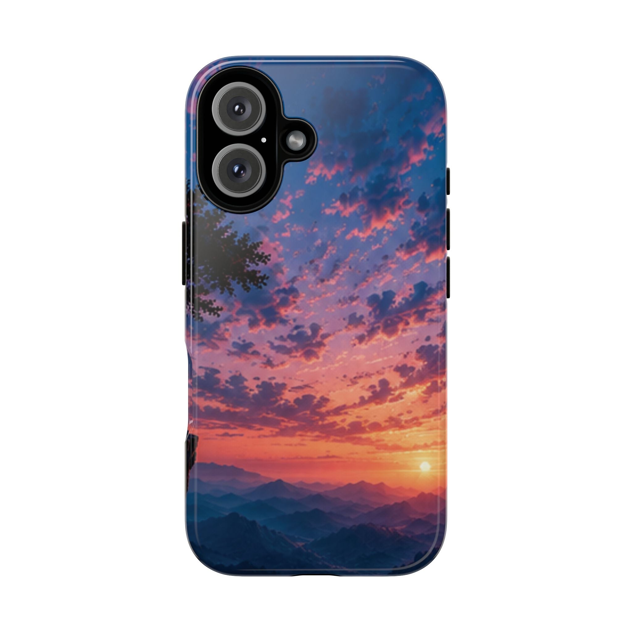 Sunset Mountain Phone Case — Tough Protective Phone Cover with Scenic Sunset Design