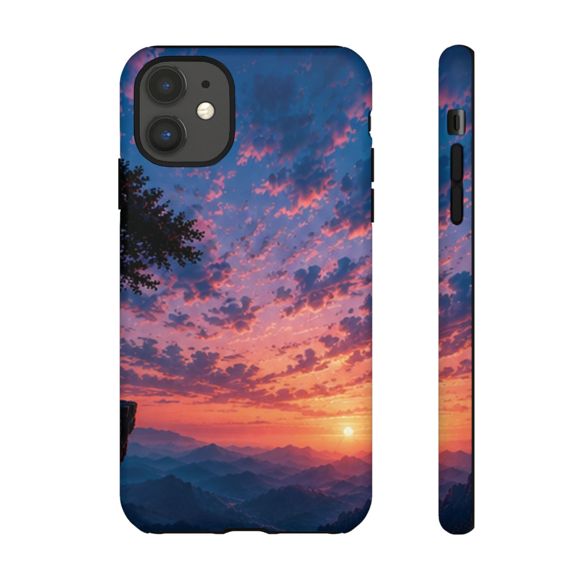 Sunset Mountain Phone Case — Tough Protective Phone Cover with Scenic Sunset Design