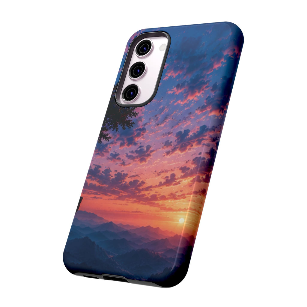 Sunset Mountain Phone Case — Tough Protective Phone Cover with Scenic Sunset Design