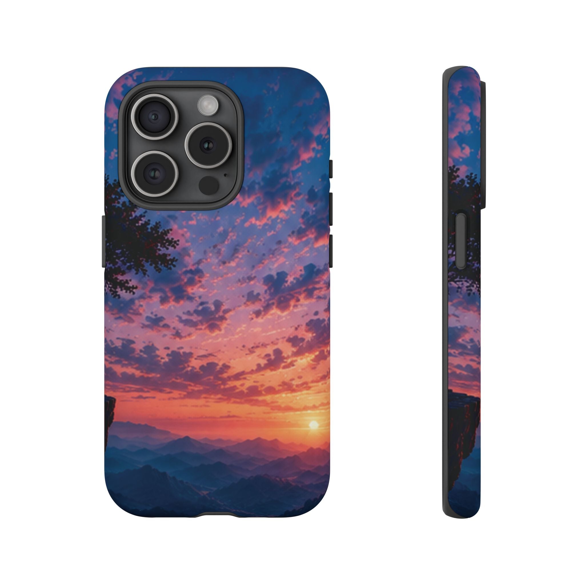 Sunset Mountain Phone Case — Tough Protective Phone Cover with Scenic Sunset Design