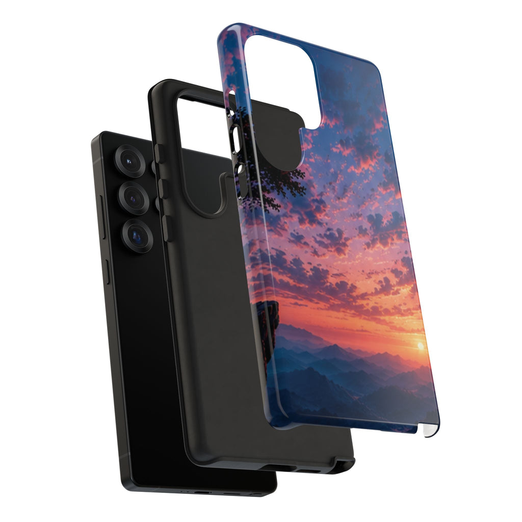 Sunset Mountain Phone Case — Tough Protective Phone Cover with Scenic Sunset Design