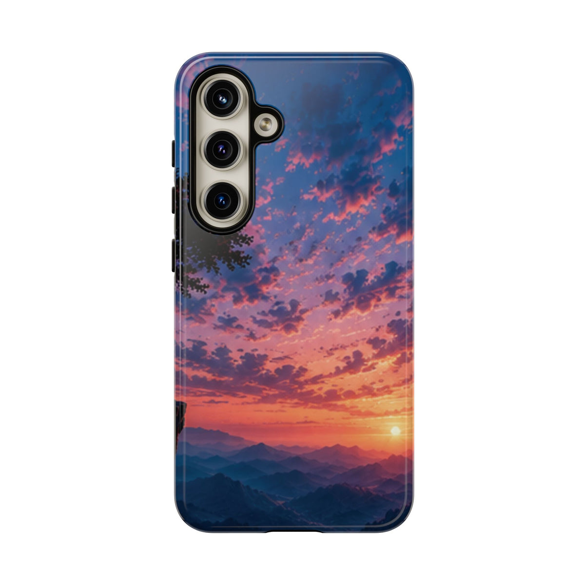 Sunset Mountain Phone Case — Tough Protective Phone Cover with Scenic Sunset Design
