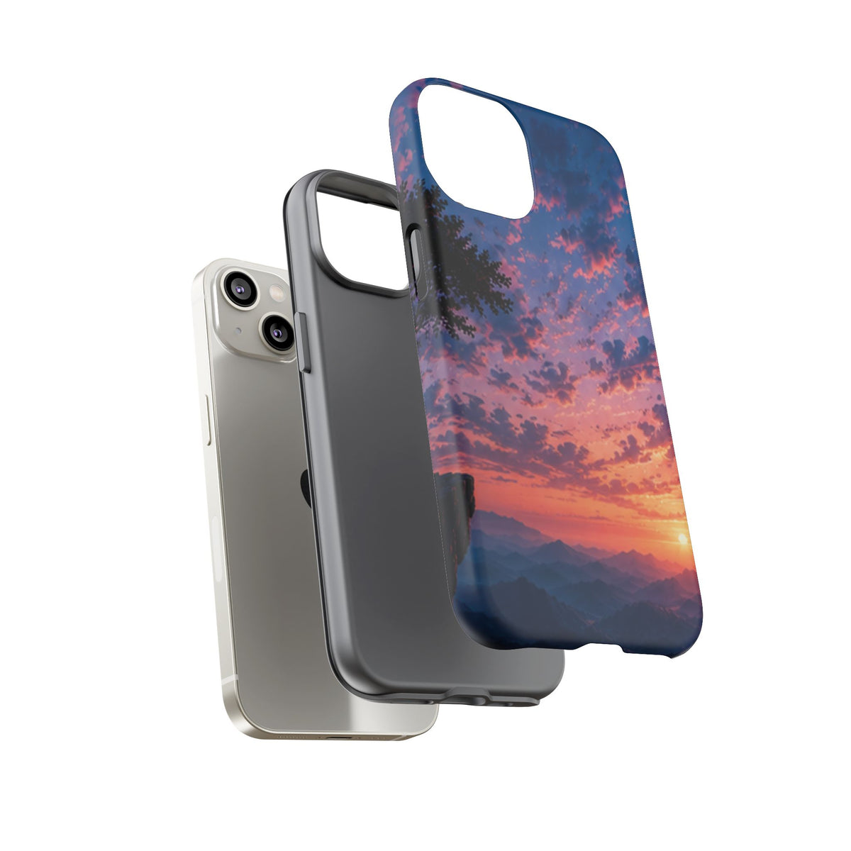 Sunset Mountain Phone Case — Tough Protective Phone Cover with Scenic Sunset Design
