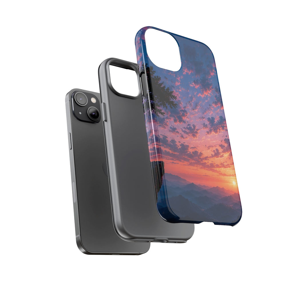 Sunset Mountain Phone Case — Tough Protective Phone Cover with Scenic Sunset Design