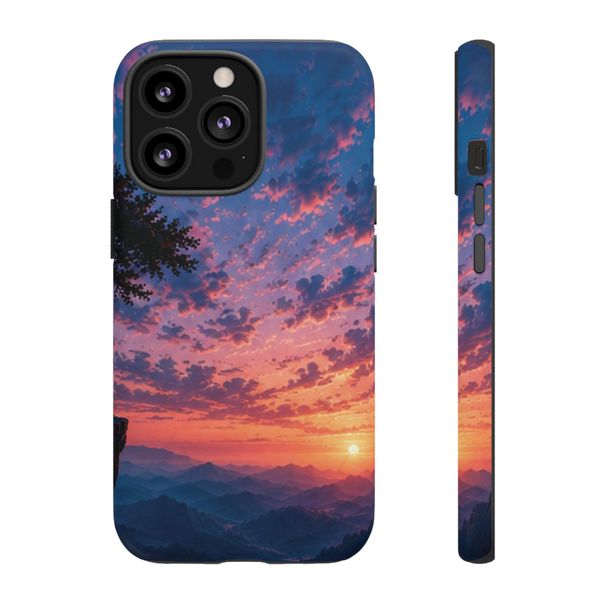 Sunset Mountain Phone Case — Tough Protective Phone Cover with Scenic Sunset Design