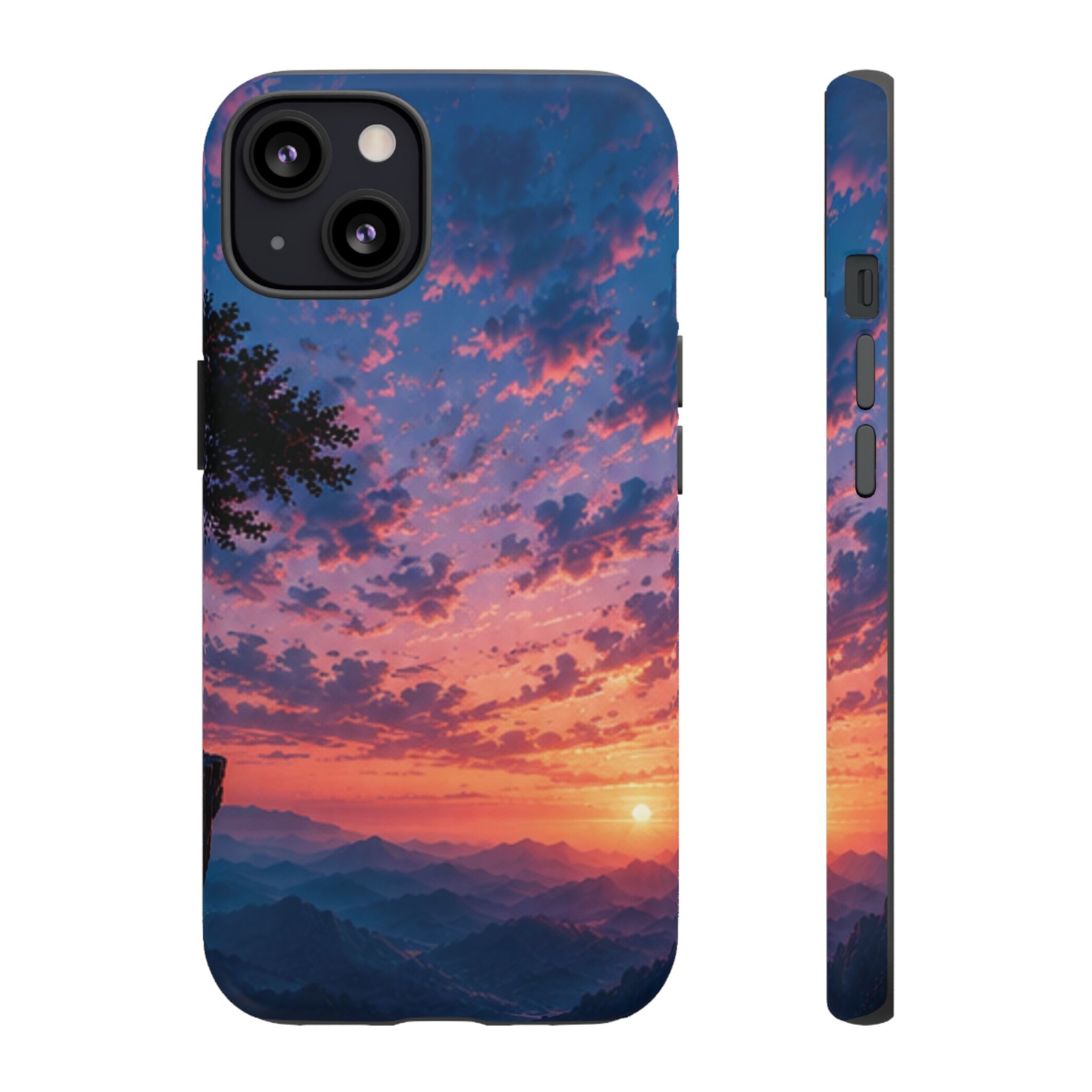 Sunset Mountain Phone Case — Tough Protective Phone Cover with Scenic Sunset Design