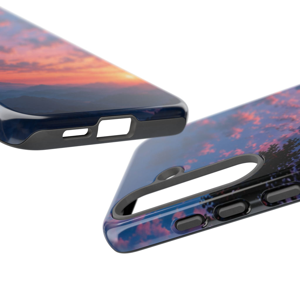 Sunset Mountain Phone Case — Tough Protective Phone Cover with Scenic Sunset Design