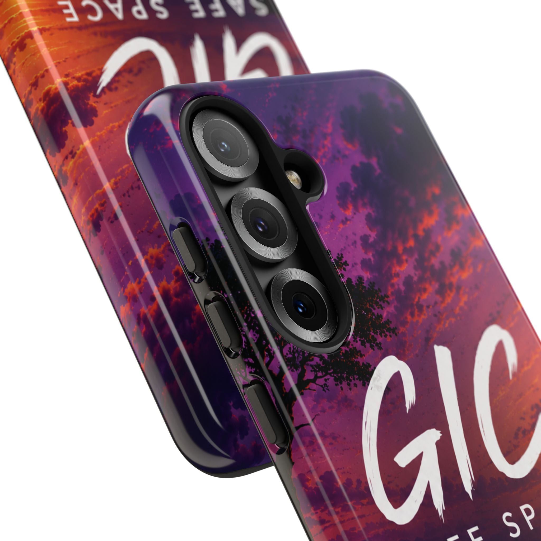 GIC Safe Space Tough Phone Case — "Greater Is Coming" Sunset Design