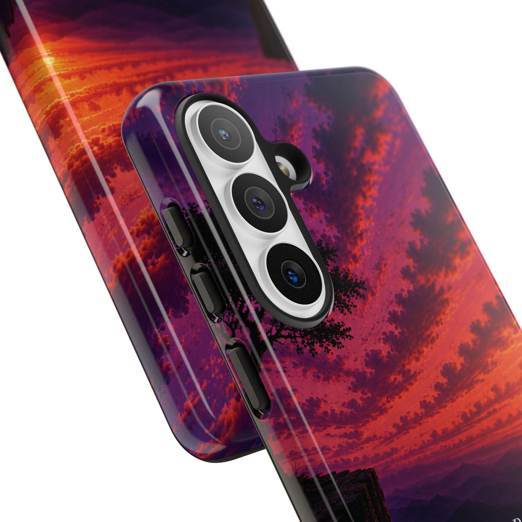 Sunset Serenity Phone Case – “A Place To Breathe, A Place To Heal” Inspirational Galaxy Case
