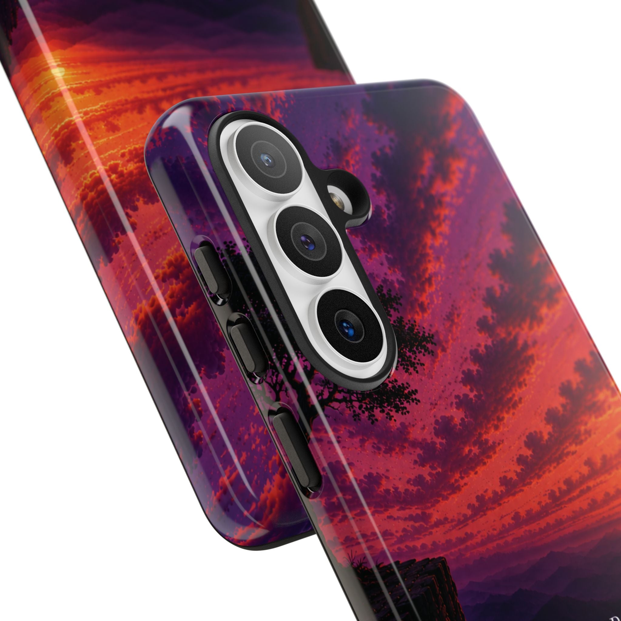 Sunset Serenity Phone Case – “A Place To Breathe, A Place To Heal” Inspirational Galaxy Case