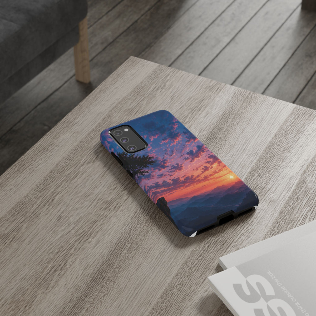 Sunset Mountain Phone Case — Tough Protective Phone Cover with Scenic Sunset Design
