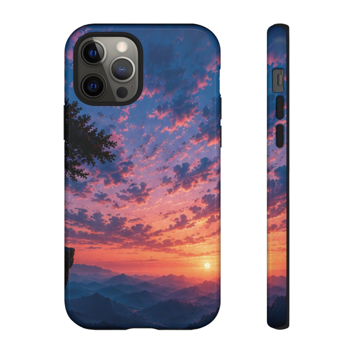 Sunset Mountain Phone Case — Tough Protective Phone Cover with Scenic Sunset Design