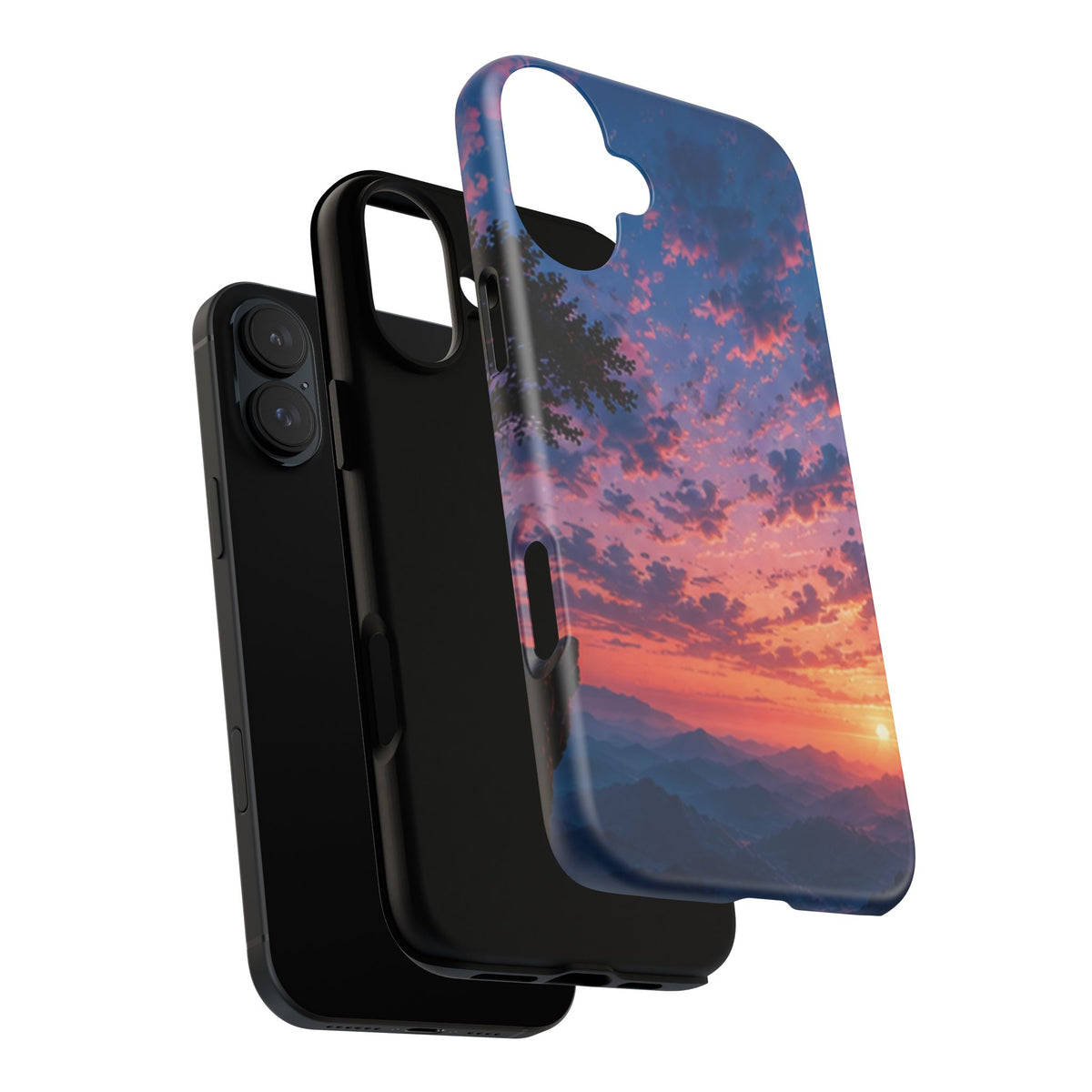 Sunset Mountain Phone Case — Tough Protective Phone Cover with Scenic Sunset Design