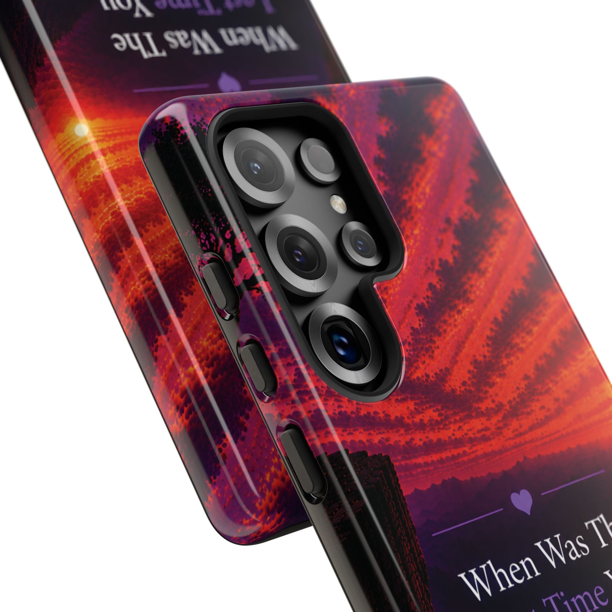 Inspirational Phone Case - "When Was The Last Time You Checked On Yourself?" Sunset Self-Care Quote