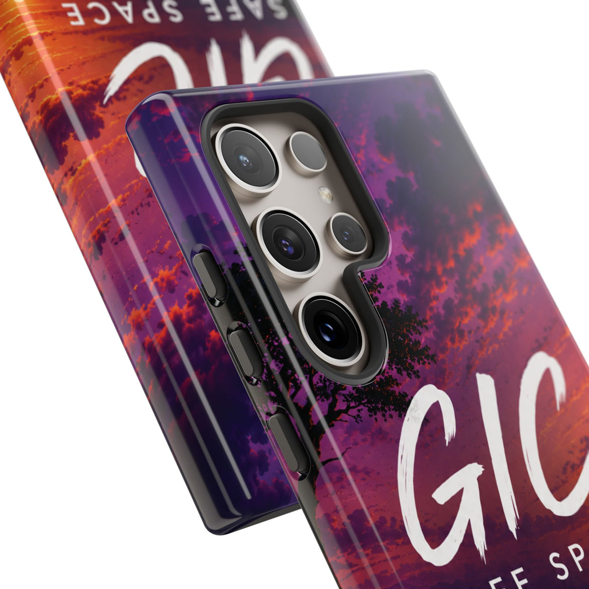 GIC Safe Space Tough Phone Case — "Greater Is Coming" Sunset Design