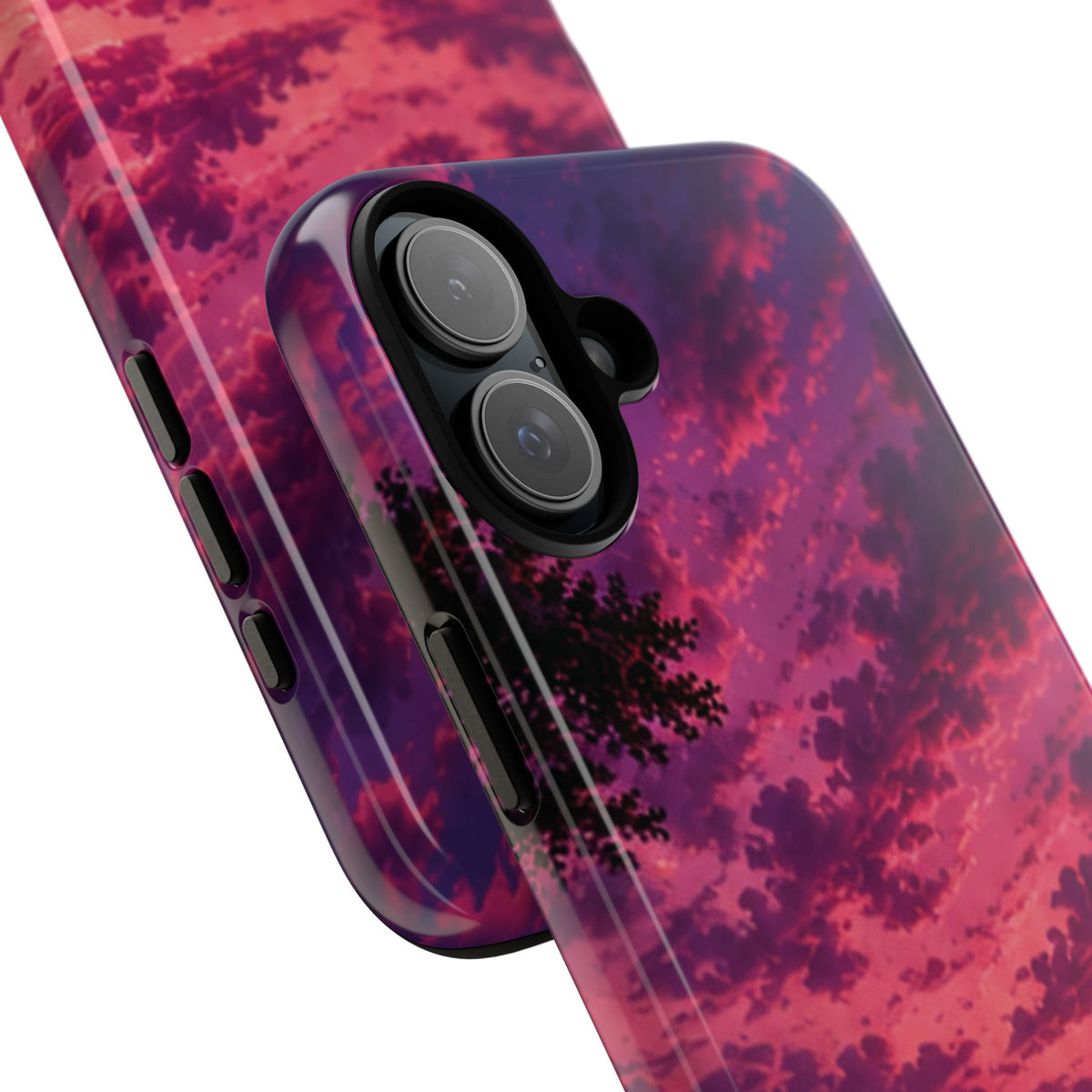 Sunset Mountain Phone Case — Purple Pink Scenic Tough Case