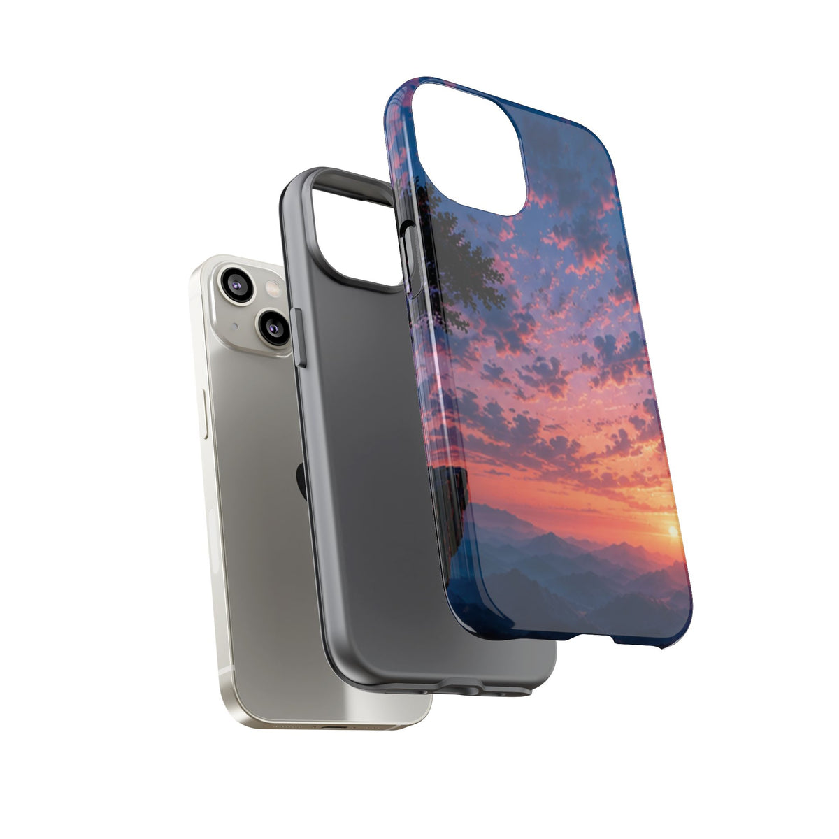 Sunset Mountain Phone Case — Tough Protective Phone Cover with Scenic Sunset Design