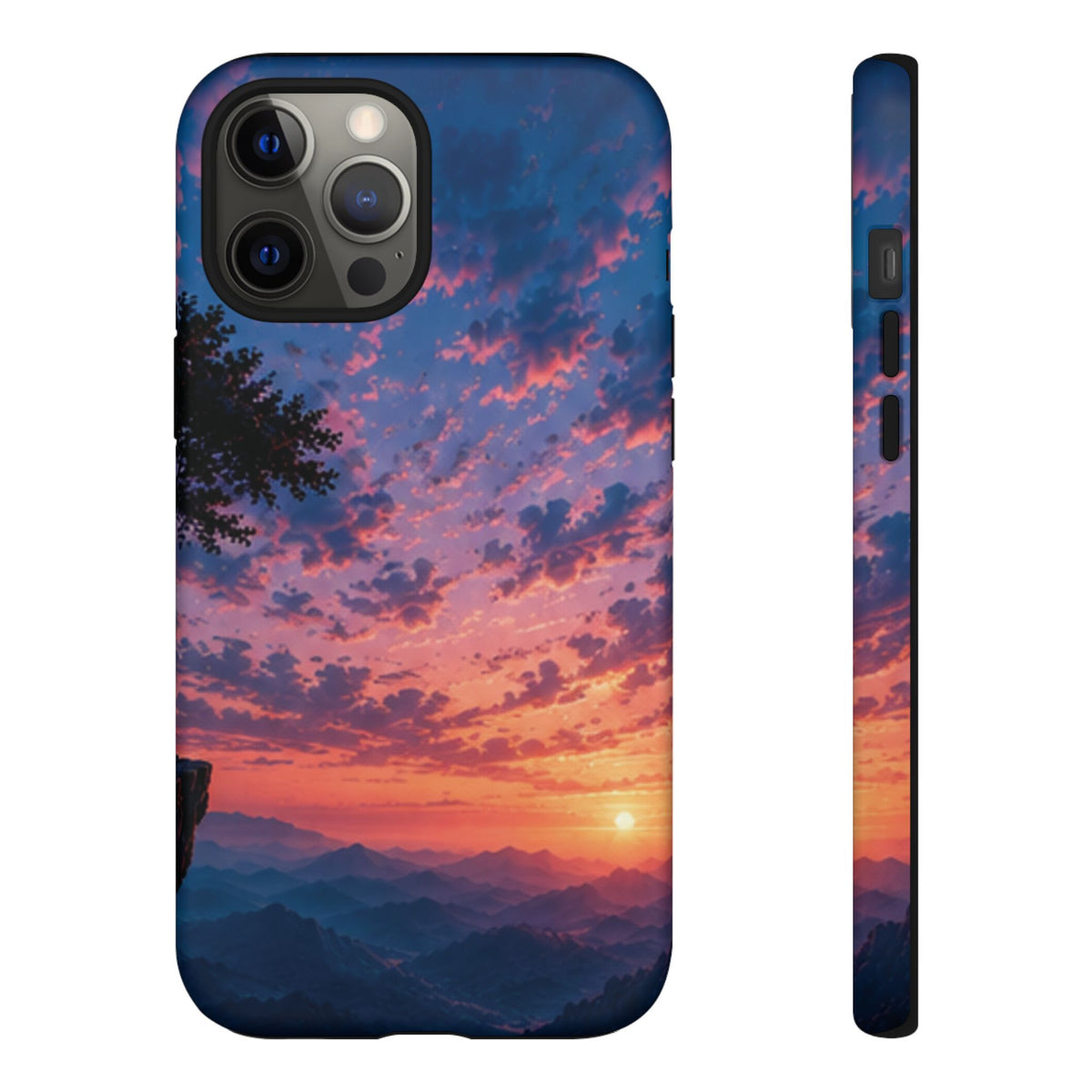 Sunset Mountain Phone Case — Tough Protective Phone Cover with Scenic Sunset Design