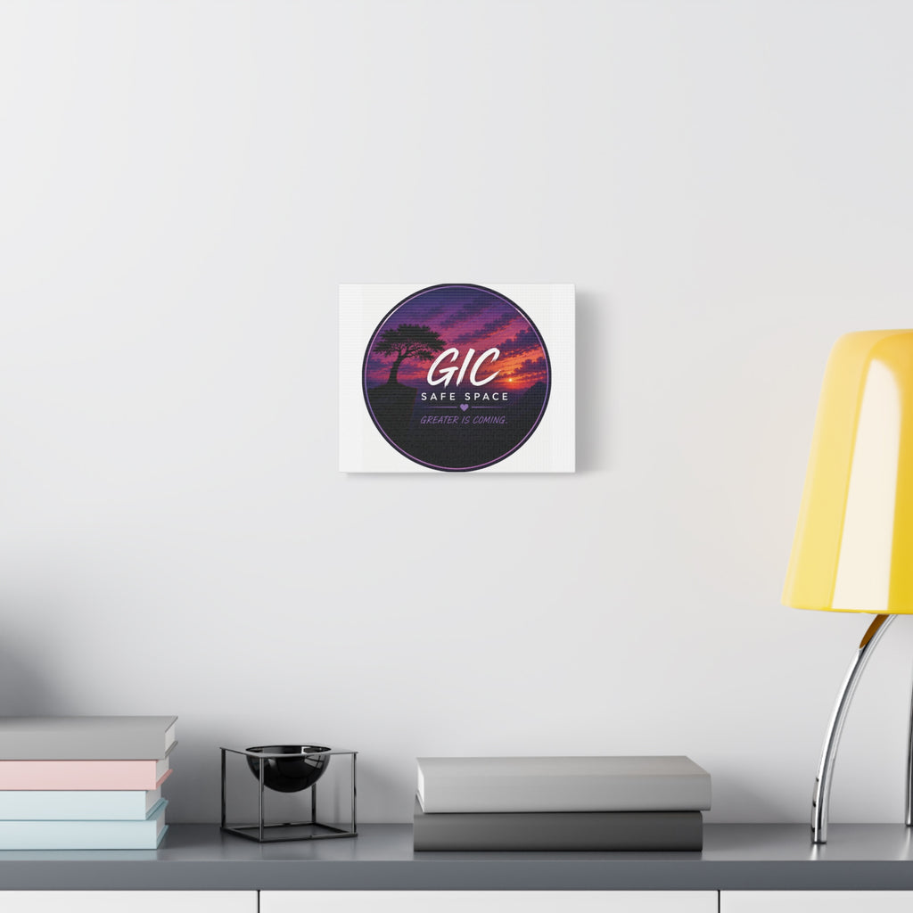 GIC Safe Space Matte Canvas Wall Art — 'Greater Is Coming' Inspirational Sunset Print