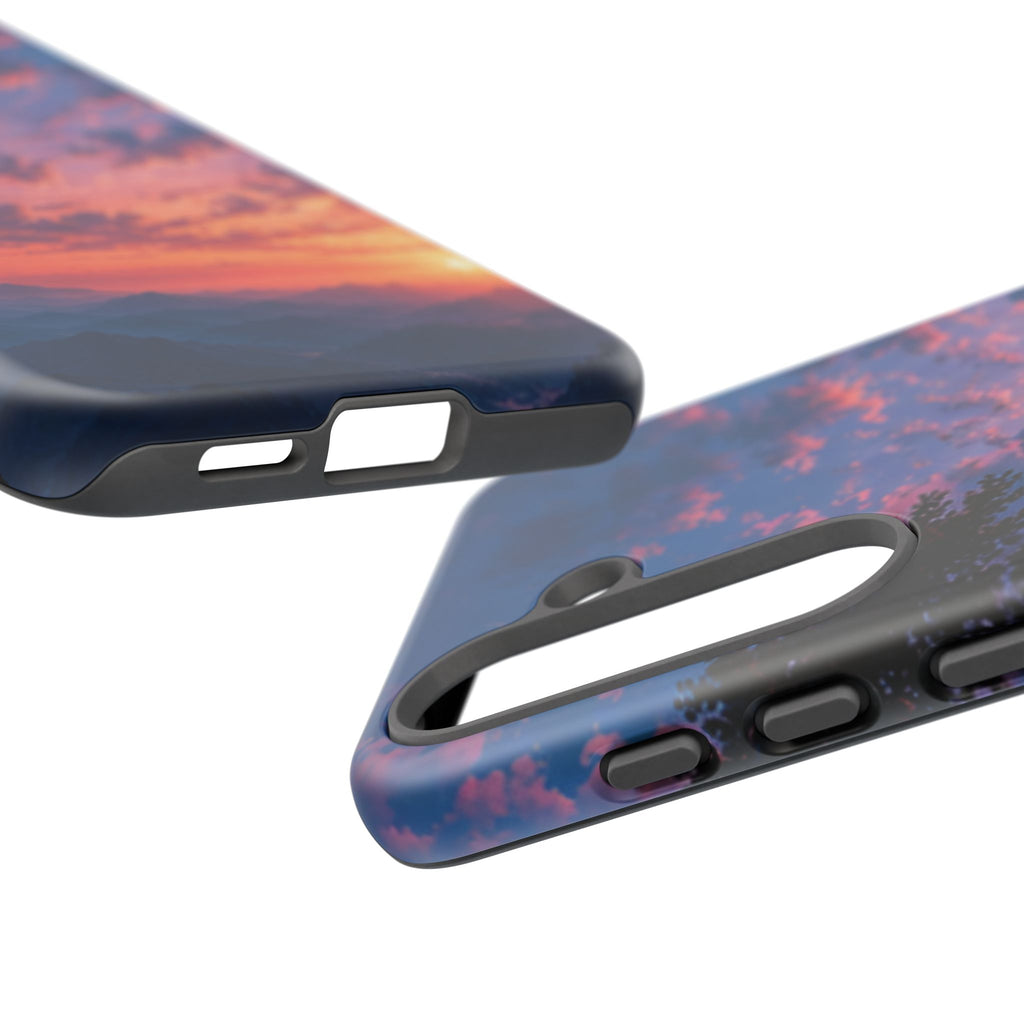 Sunset Mountain Phone Case — Tough Protective Phone Cover with Scenic Sunset Design