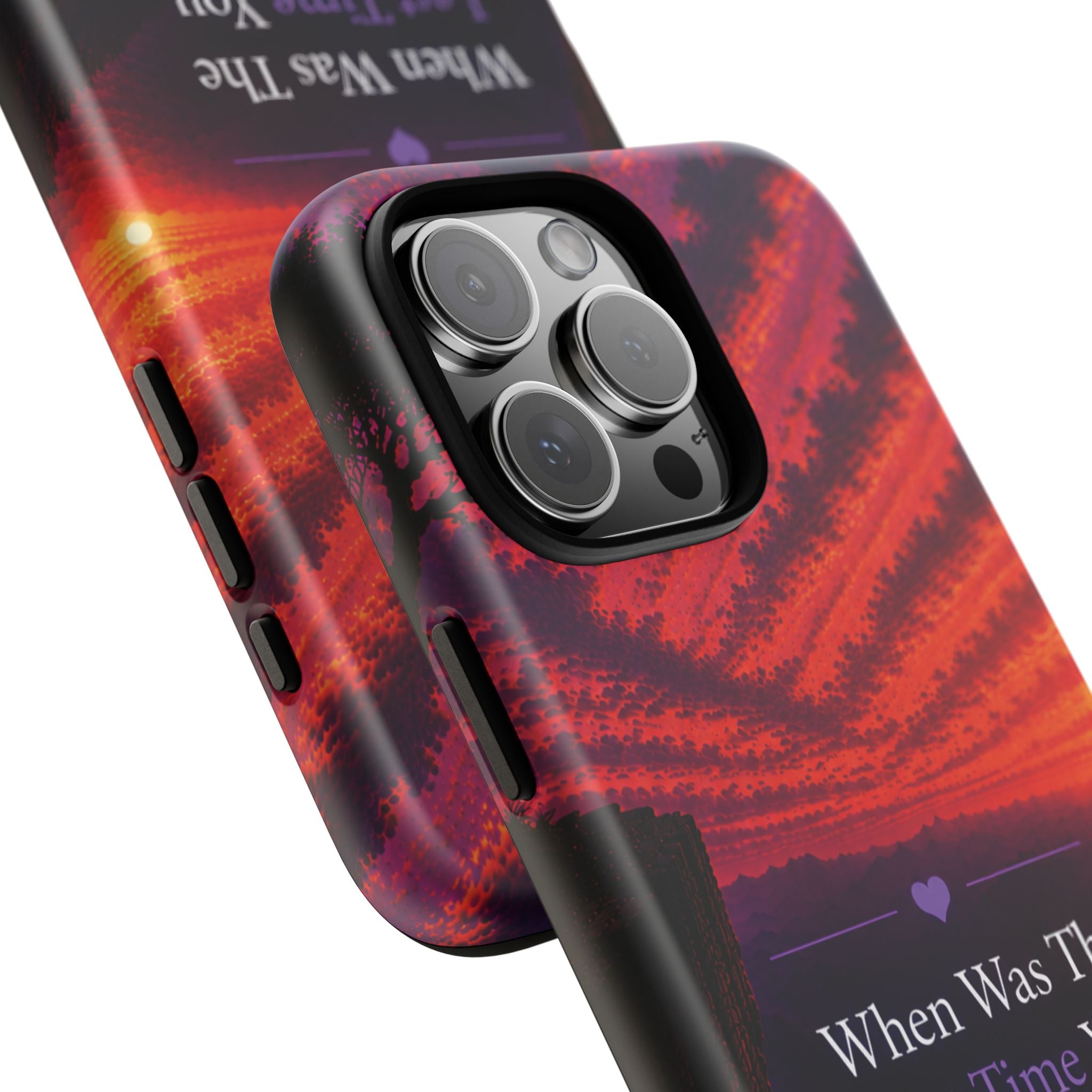 Inspirational Phone Case - "When Was The Last Time You Checked On Yourself?" Sunset Self-Care Quote