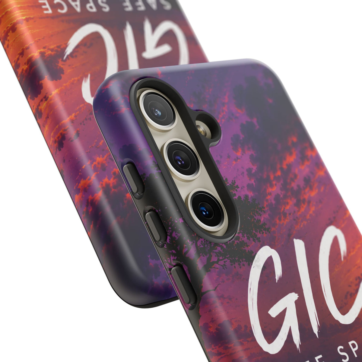 GIC Safe Space Tough Phone Case — "Greater Is Coming" Sunset Design