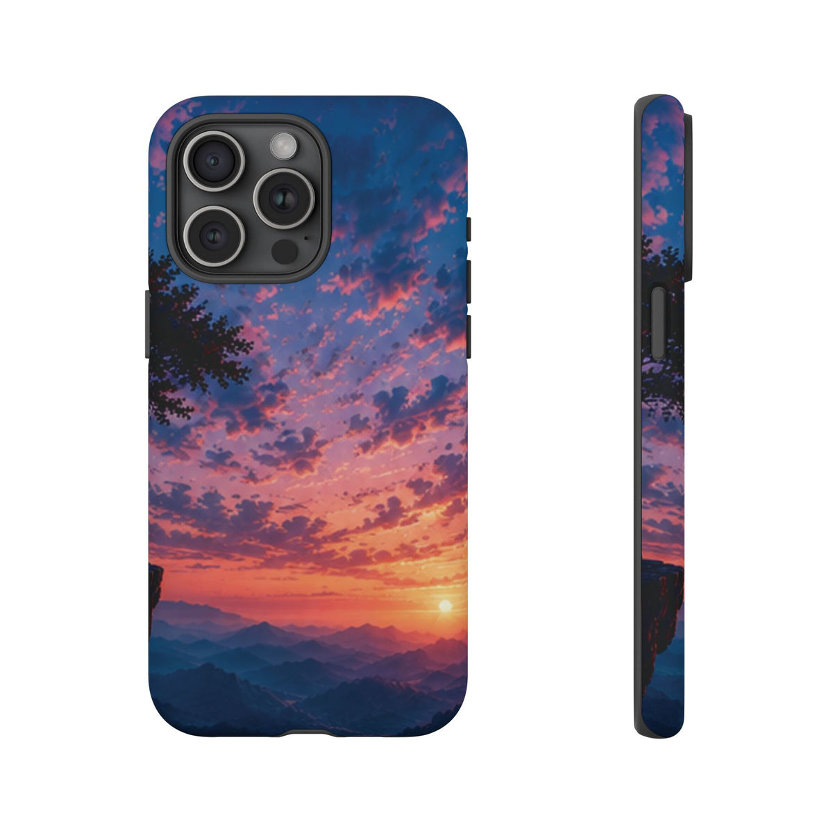 Sunset Mountain Phone Case — Tough Protective Phone Cover with Scenic Sunset Design