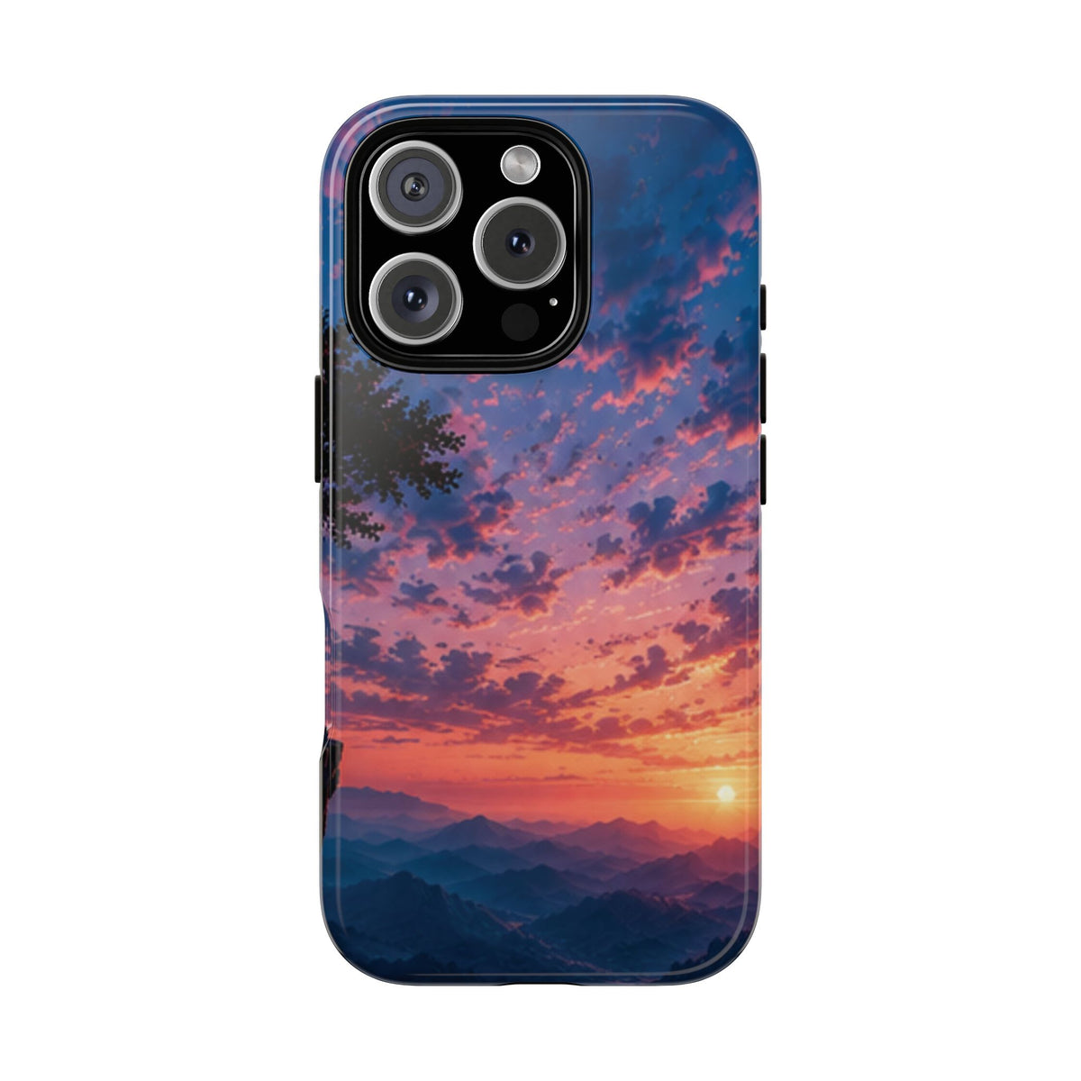 Sunset Mountain Phone Case — Tough Protective Phone Cover with Scenic Sunset Design