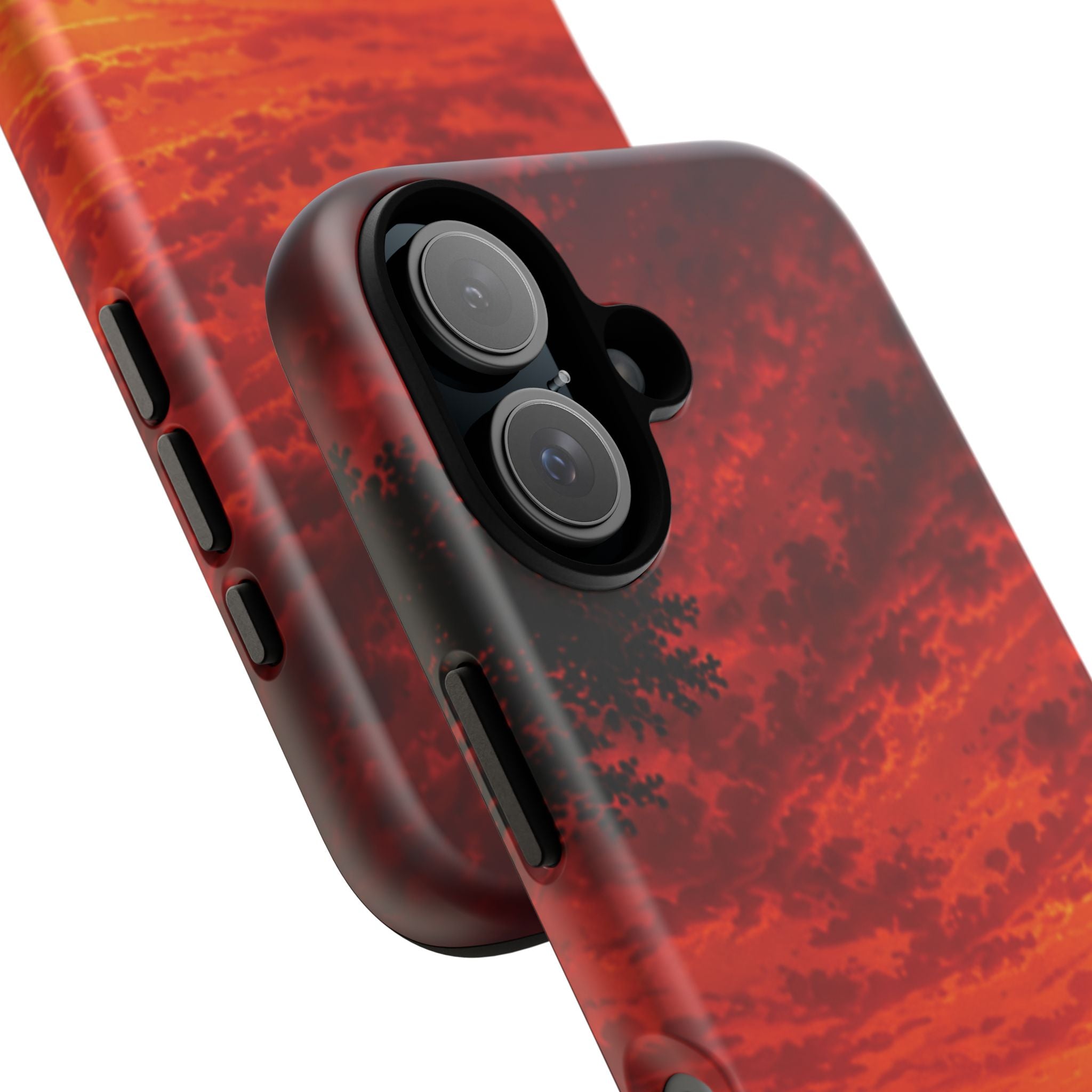 Sunset Mountain Tough Phone Case — Red Horizon Landscape Protective Case