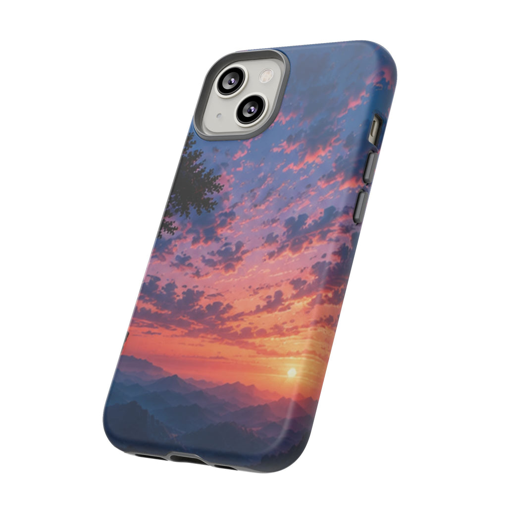 Sunset Mountain Phone Case — Tough Protective Phone Cover with Scenic Sunset Design