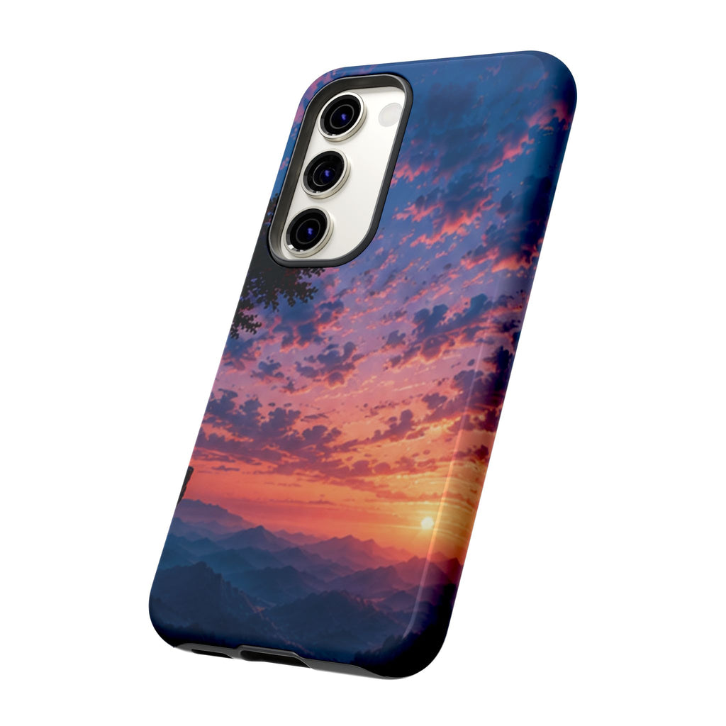 Sunset Mountain Phone Case — Tough Protective Phone Cover with Scenic Sunset Design