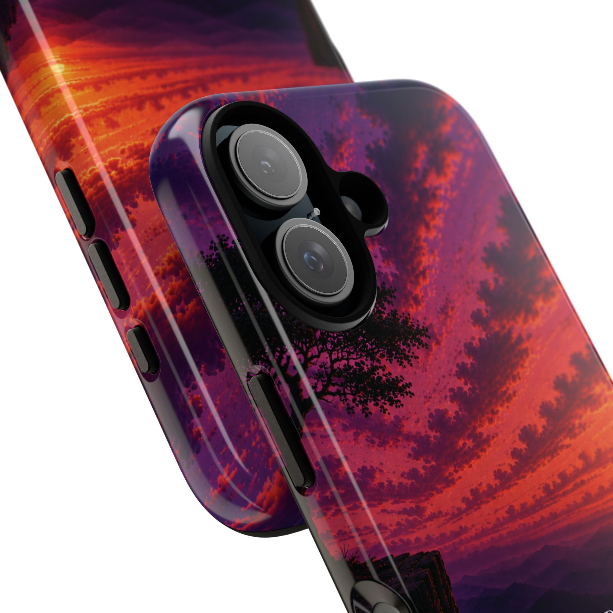 Sunset Serenity Phone Case – “A Place To Breathe, A Place To Heal” Inspirational Galaxy Case