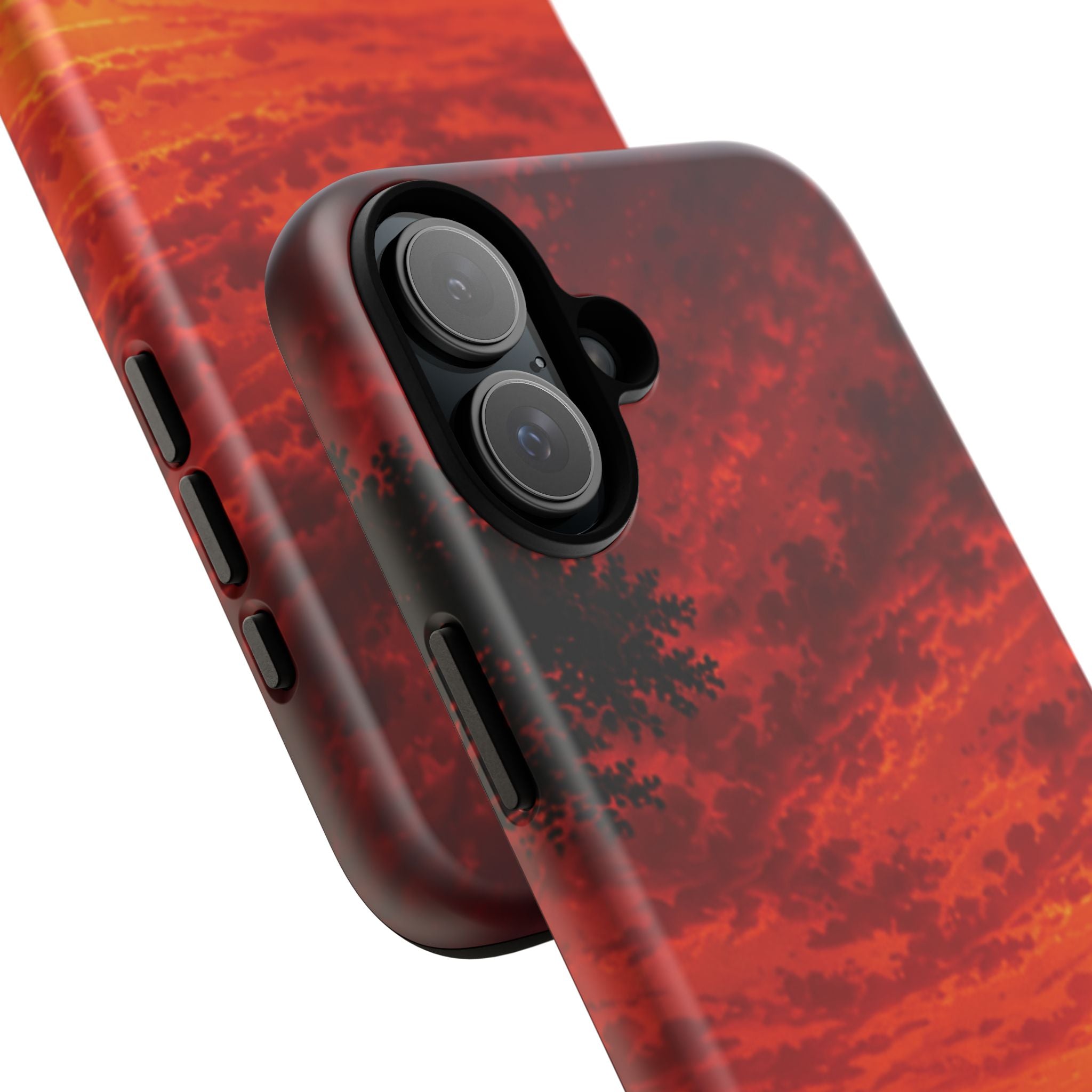 Sunset Mountain Tough Phone Case — Red Horizon Landscape Protective Case