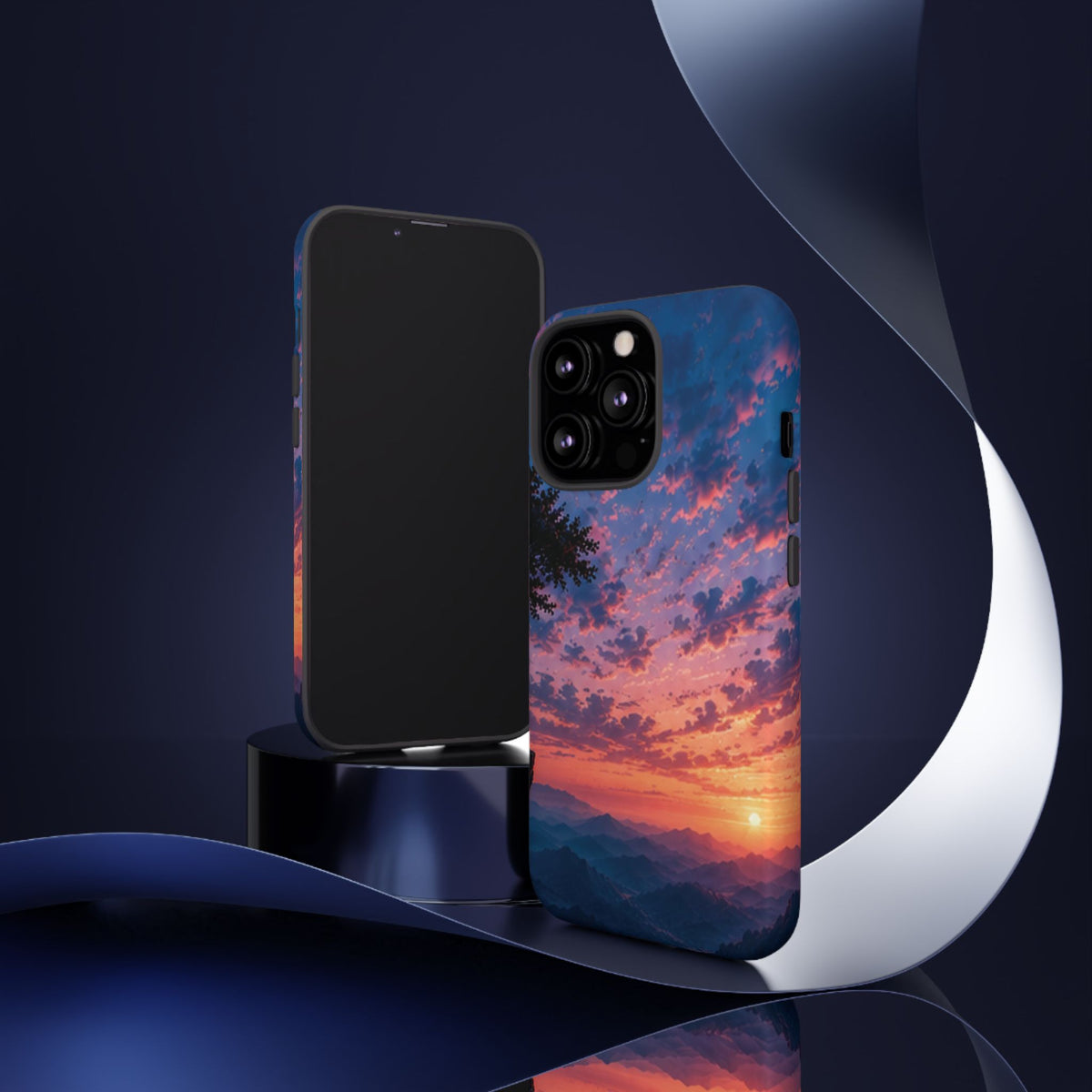 Sunset Mountain Phone Case — Tough Protective Phone Cover with Scenic Sunset Design