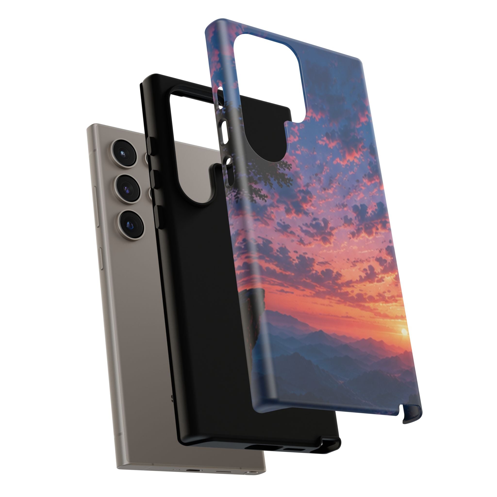 Sunset Mountain Phone Case — Tough Protective Phone Cover with Scenic Sunset Design