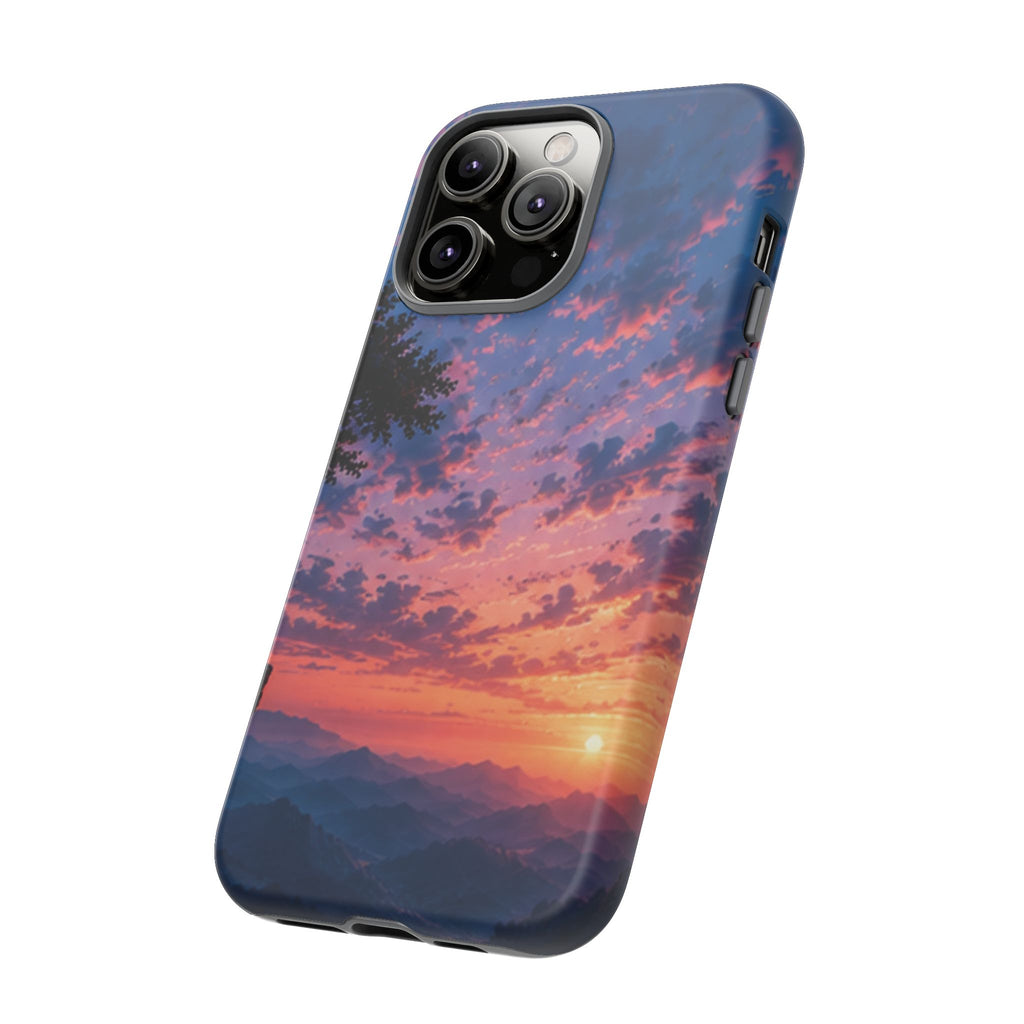 Sunset Mountain Phone Case — Tough Protective Phone Cover with Scenic Sunset Design