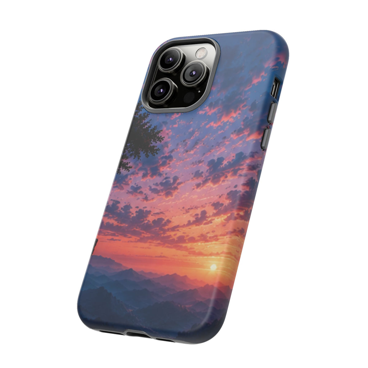 Sunset Mountain Phone Case — Tough Protective Phone Cover with Scenic Sunset Design