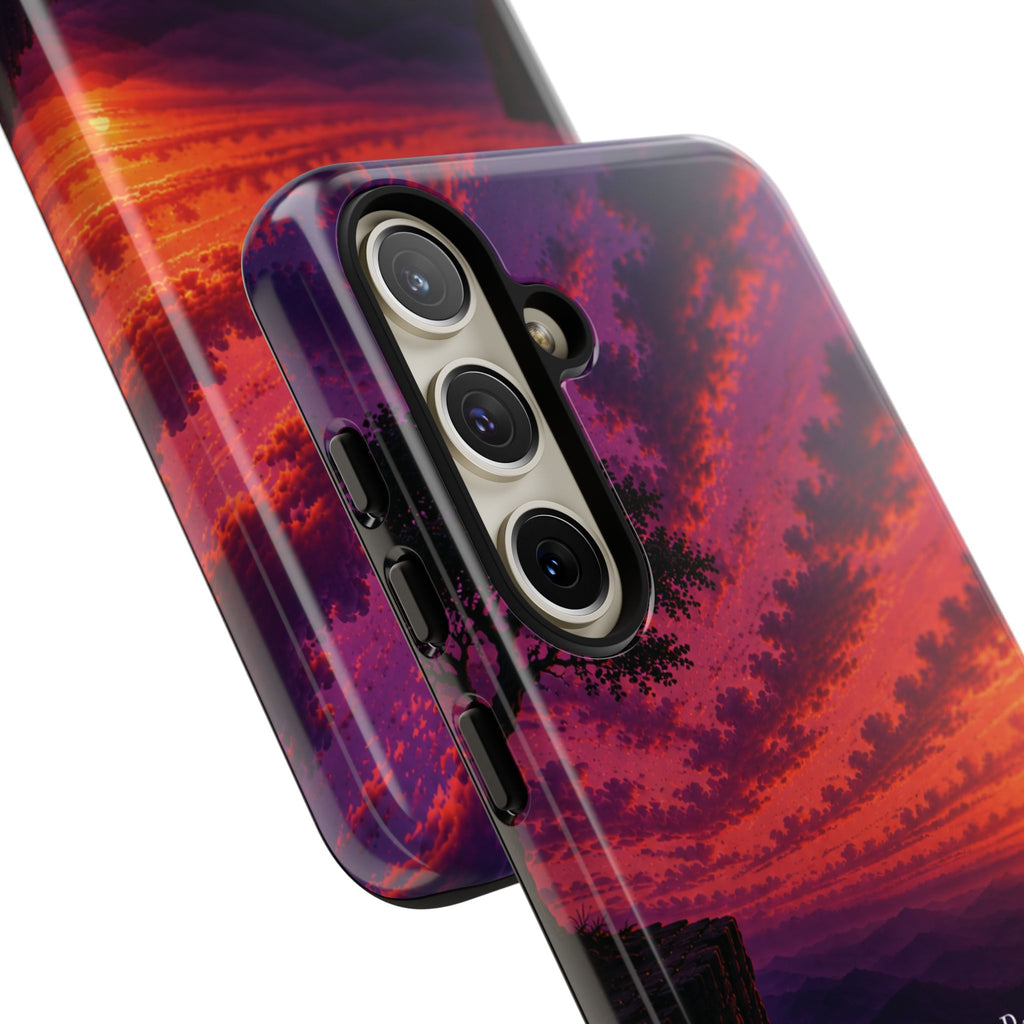 Sunset Serenity Phone Case – “A Place To Breathe, A Place To Heal” Inspirational Galaxy Case