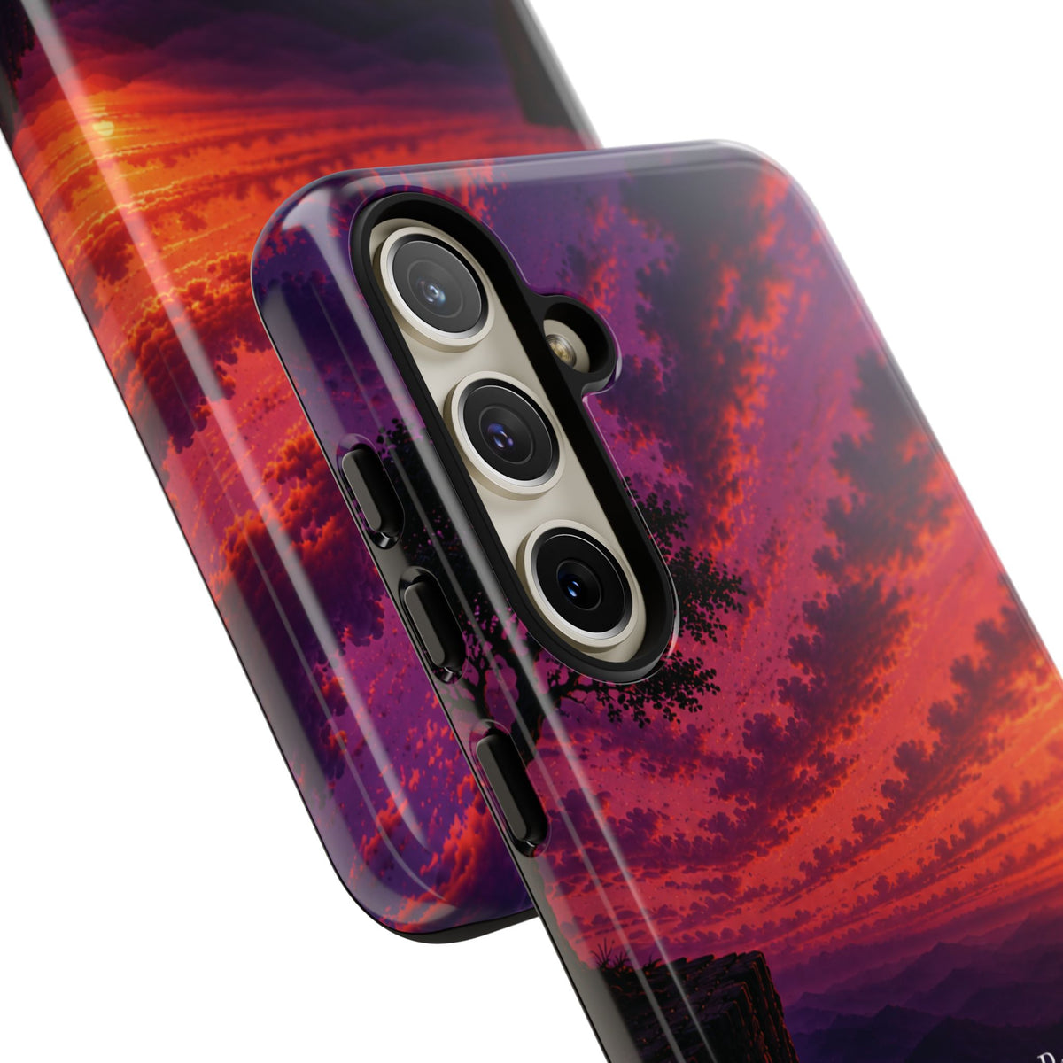 Sunset Serenity Phone Case – “A Place To Breathe, A Place To Heal” Inspirational Galaxy Case
