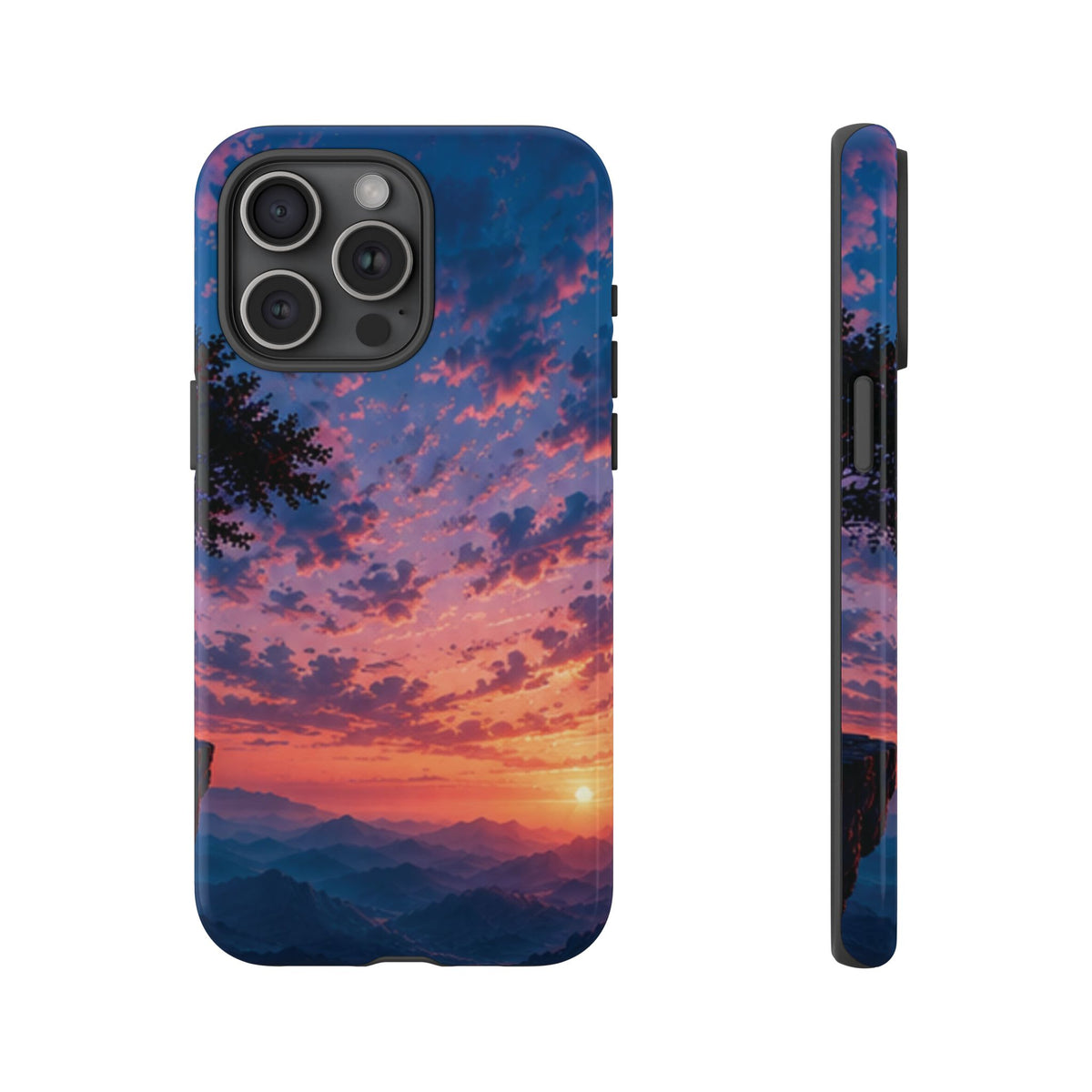 Sunset Mountain Phone Case — Tough Protective Phone Cover with Scenic Sunset Design