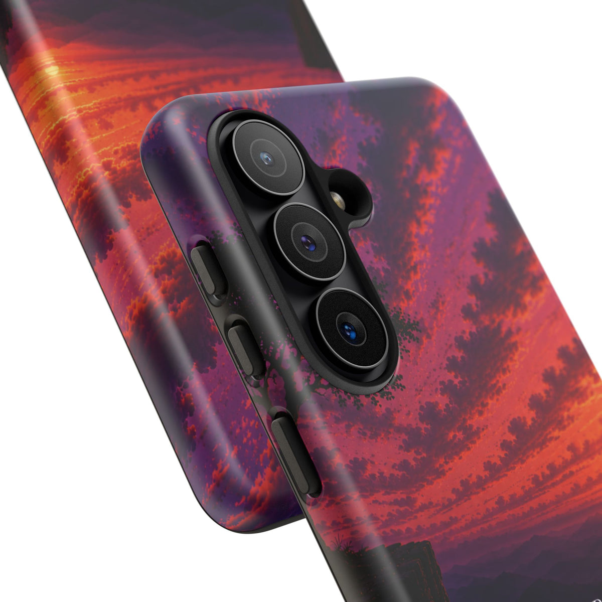Sunset Serenity Phone Case – “A Place To Breathe, A Place To Heal” Inspirational Galaxy Case