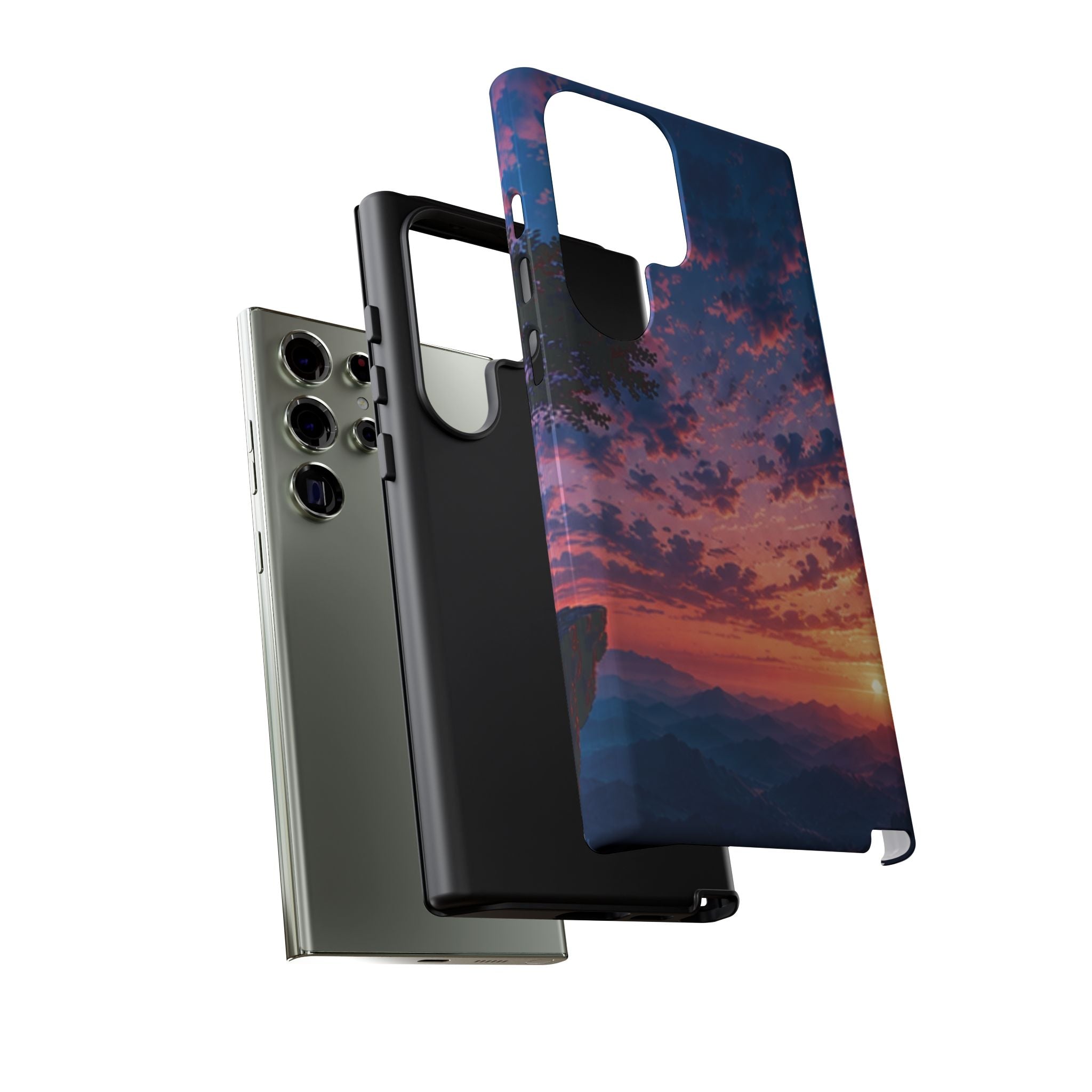 Sunset Mountain Phone Case — Tough Protective Phone Cover with Scenic Sunset Design